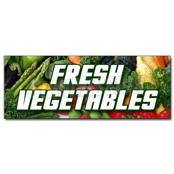 Signmission FRESH VEGETABLES DECAL sticker produce farmer market picked veg organic, D-24 Fresh Vegetables D-24 Fresh Vegetables - main